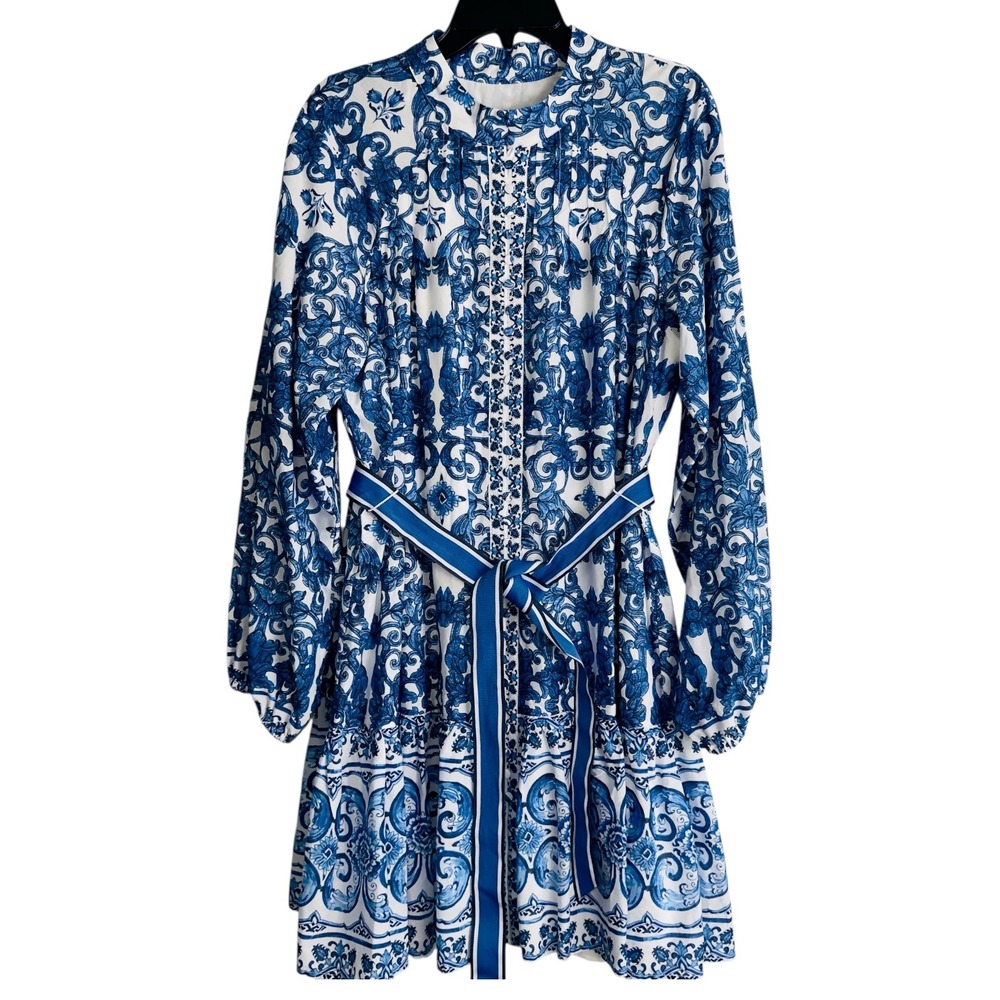 Antonio Melani Womens 12 Brynn Navy Blue White Sea La Vie Dress NWT - Picture 3 of 12